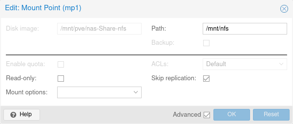 Proxmox - Clone VM/Container with NFS/CIFS mount